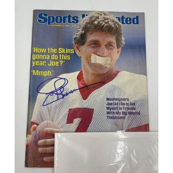 Joe Theismann Signed Sports Illustrated September 3 1984 Autographed Magazine - Picture 1 of 4